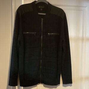 INC International Concepts Navy Zip-Up Jacket